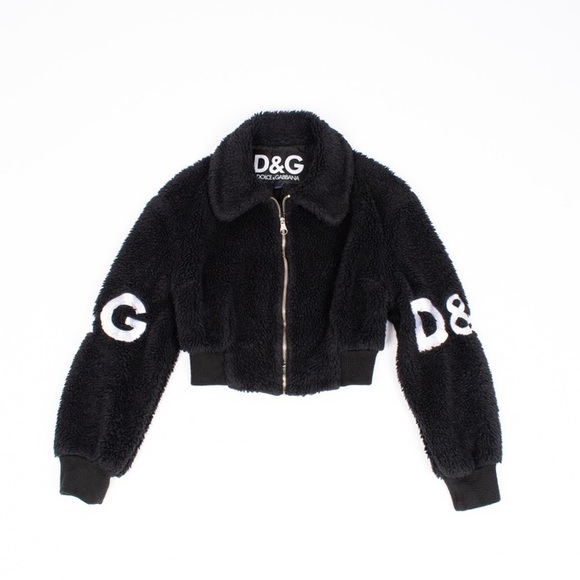 D&G womens black fleece coat - Picture 1 of 5